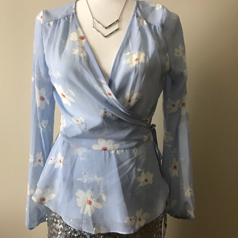🆕🌸Sheer wrap blouse🌸